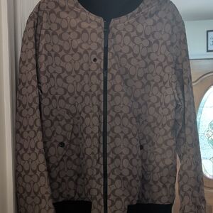Coach Brown Patterned Windbreaker Jacket